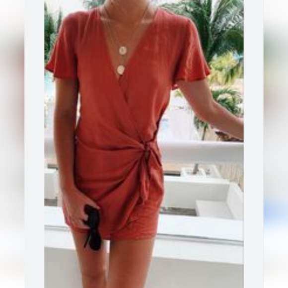 Lulus Rose Wrap Dress NWT - Picture 6 of 11